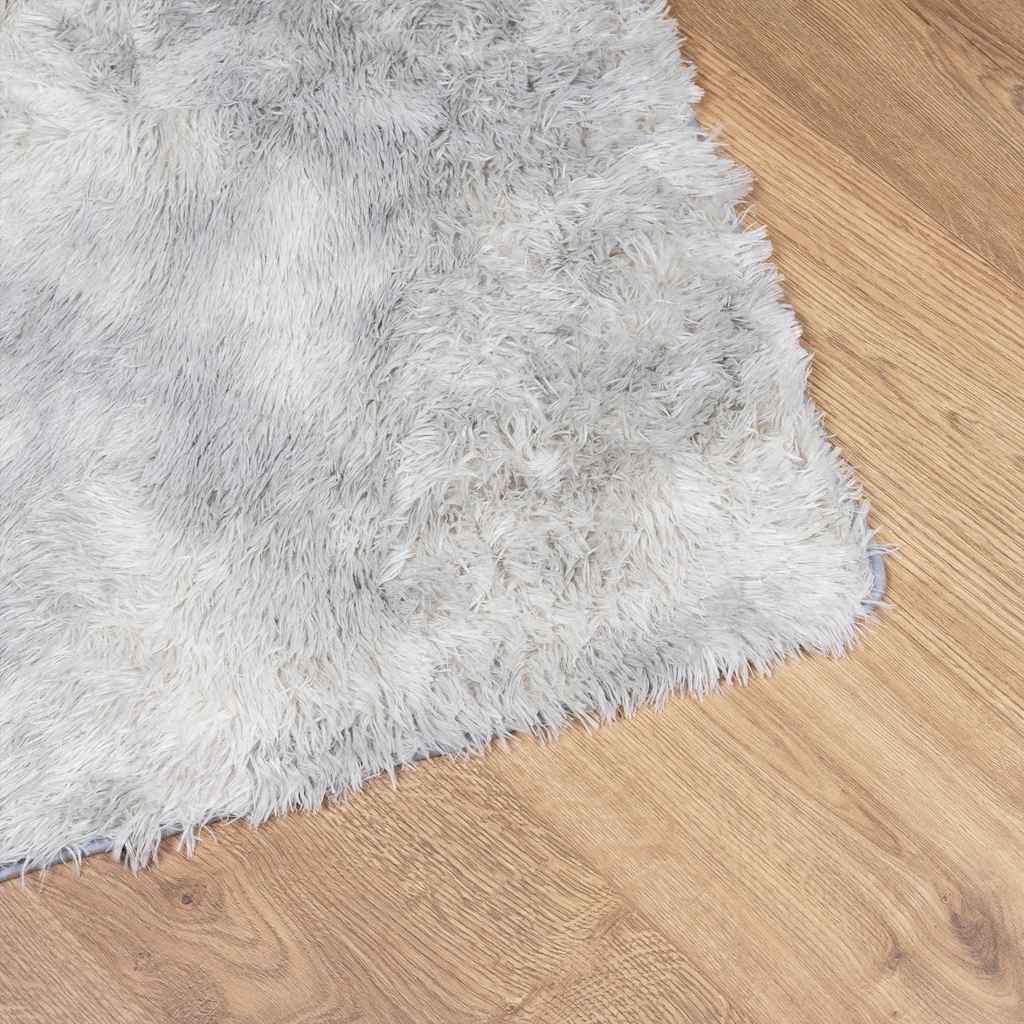 Teppich Shaggy Hochflor NAVARRA Silbergrau 160x230 cm Polyester